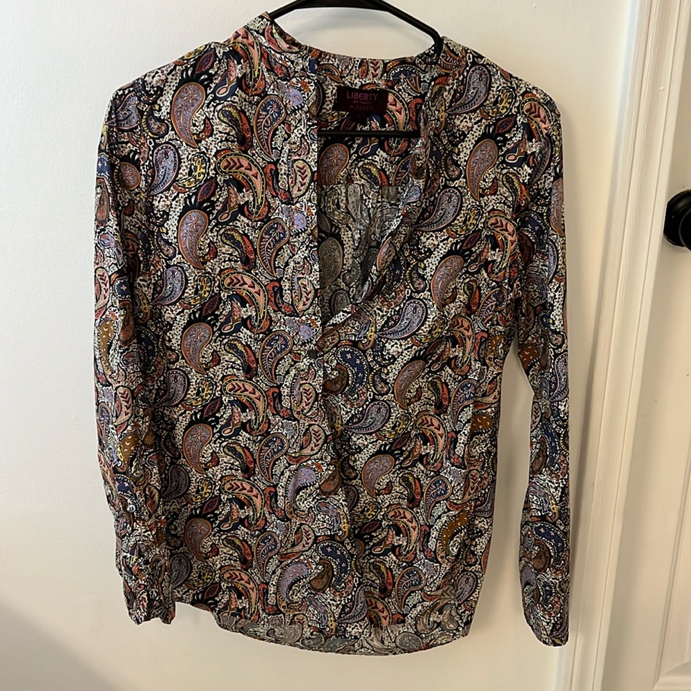 J Crew Liberty paisley top